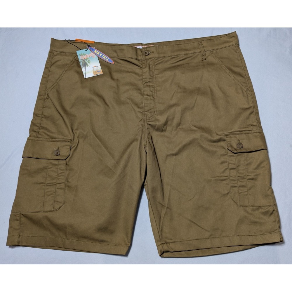 HUNTINGTON BC Men‎ Big & Tall  48 (Actual 50x12) British Khaki Cargo Shorts NEW